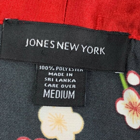 Jones New York Oriental/Asian Inspired V-Neck Floral Midi Nightgown Size Medium - Picture 8 of 8